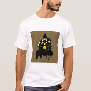 Camiseta Casa Embrujada Espeluznante Luna Llena Halloween S