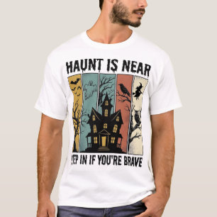 Camiseta Casa Embrujada Halloween Grabado Antiguo Diseño Es