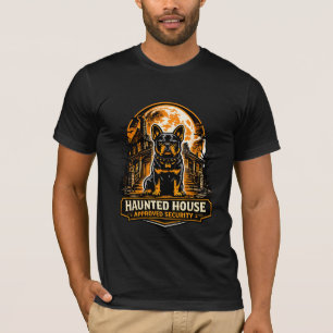 Camiseta Casa Embrujada Seguridad Aprobada Hal Bulldog Fran