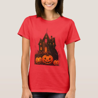 Camiseta Casa Embrujada Vintage Noche de Halloween