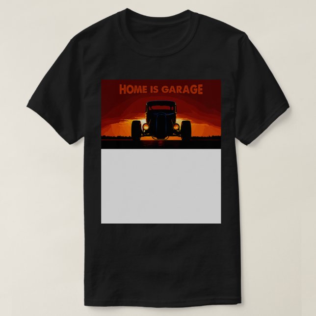 Camiseta casa en garaje (Diseño del anverso)