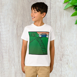 Camiseta Casa En Una Colina Verde