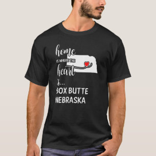 Camiseta Casa Es Donde El Corazón Es Box Butte County Nebra