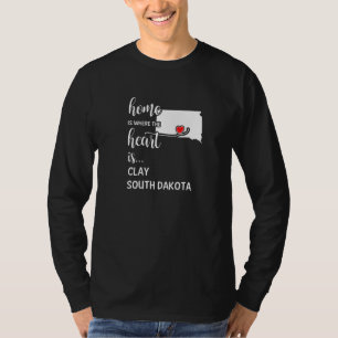 Camiseta Casa Es Donde El Corazón Es Condado De Clay En Dak