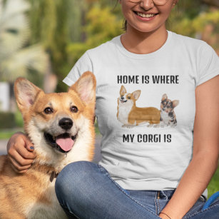 Camiseta Casa es donde mi Corgi es perro