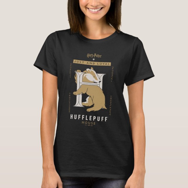 Camiseta Casa HuFFLEPUFF™ Justa Y Leal (Anverso)