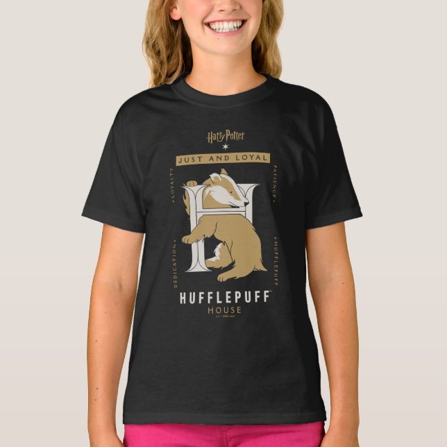 Camiseta Casa HuFFLEPUFF™ Justa Y Leal (Anverso)