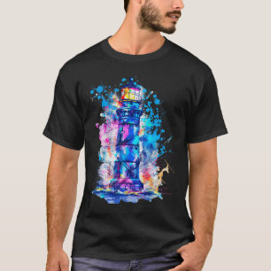 Camiseta Casa junto al mar Faro Navegación Playa Mar Barcos