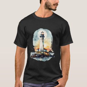 Camiseta Casa junto al mar Faro Navegación Playa Marina Bar