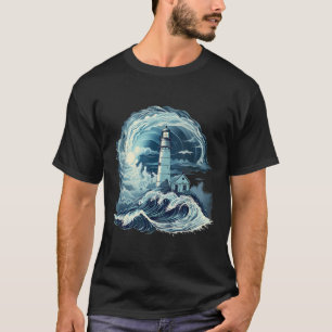 Camiseta Casa junto al mar faro vela playa botes