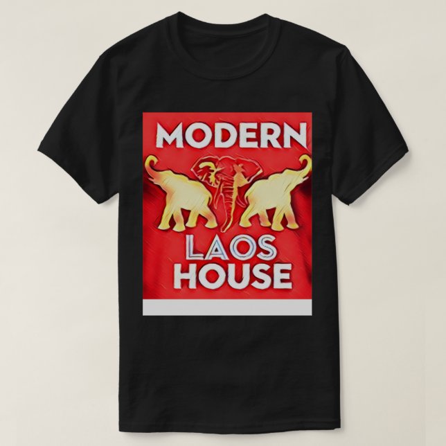 Camiseta Casa moderna de Laos (Diseño del anverso)