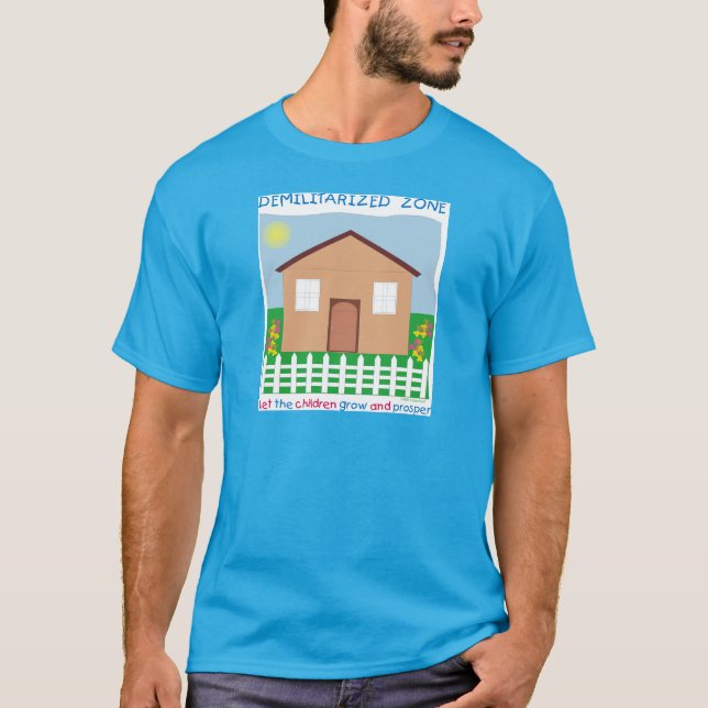 Camiseta Casa segura Zona desmilitarizada salva a los niños (Anverso)