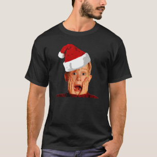 Camiseta Casa sola Santa Hat T-Shirt Macaulay Culkin Chris