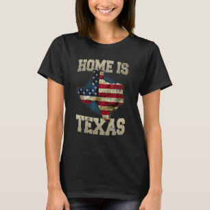 Camiseta Casa Texas Vintage Bandera De Ee.Uu. Texana