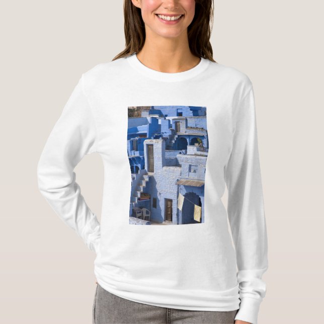 Camiseta Casa tradicional pintada de azul, Jodphur (Anverso)