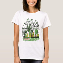 Camiseta Casa Verde Botánica Verde Moderna Rosa