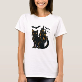 Camiseta Casa y gato encogidos