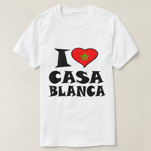 Camiseta Casablanca I Love Casablanca (Diseño del anverso)