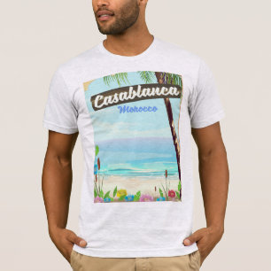 Camiseta Casablanca Marruecos, afiche romántico
