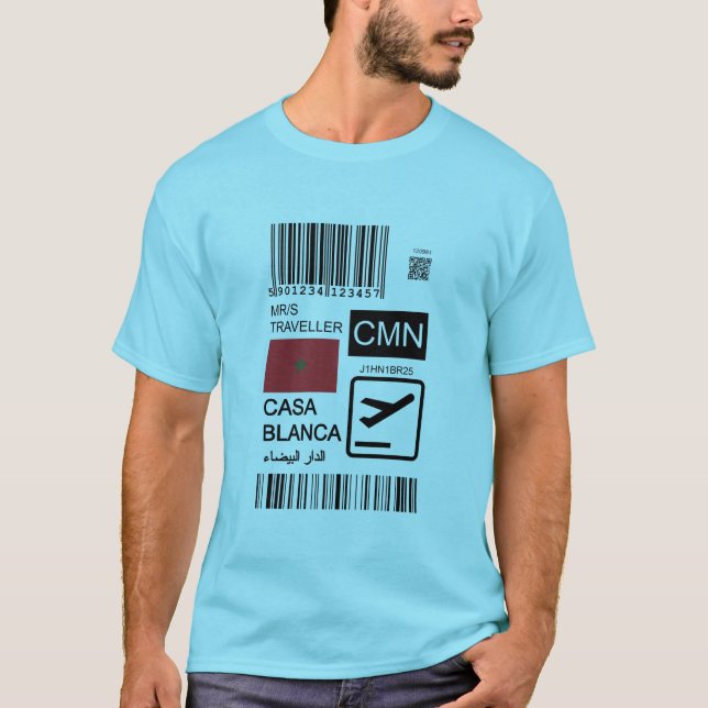 Camiseta Casablanca travel ticket (Anverso)