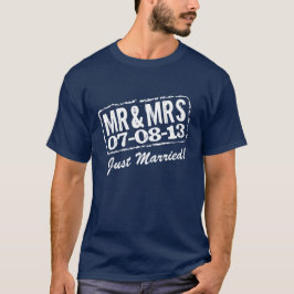 Camiseta casada con cita boda | Sr. y Sra.