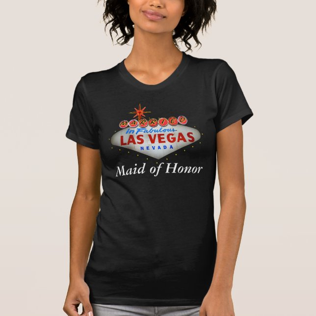 Camiseta Casada en Las Vegas, empleada de honor (Anverso)