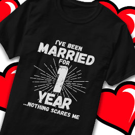 Camiseta Casado 1 año de curioso primer aniversario Boda