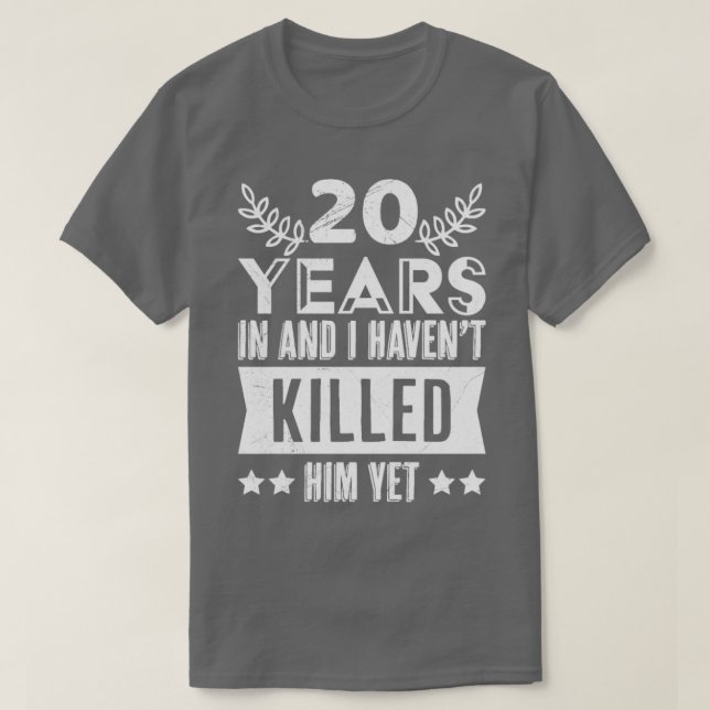 Camiseta Casado 20 años 20º aniversario del boda (Diseño del anverso)