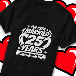 Camiseta Casado 25 años, curioso 25 años de Boda