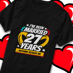 Camiseta Casado 27 años Gracioso 27° aniversario Boda