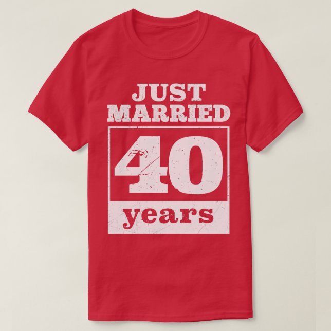 Camiseta Casado 40 años 40º aniversario del boda 3 (Diseño del anverso)