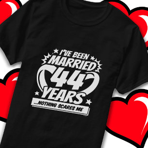 Camiseta Casado 44 años de curioso 44 aniversario Boda