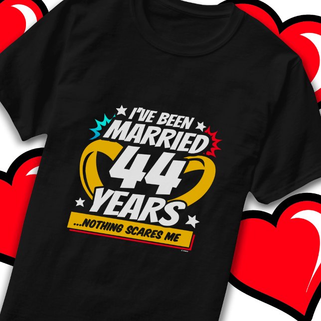 Camiseta Casado 44 años de curioso 44 aniversario Boda (Subido por el creador)