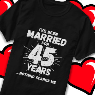 Camiseta Casado 45 años de curioso 45 aniversario Boda