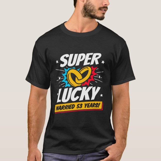 Camiseta Casado 53 Años 53 Aniversario Boda (Anverso)