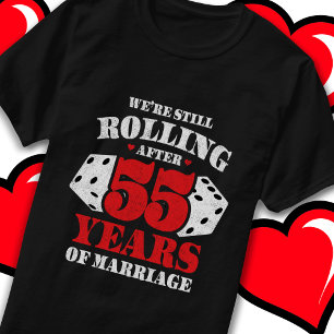 Camiseta Casado 55 años, curioso 55 años de Boda