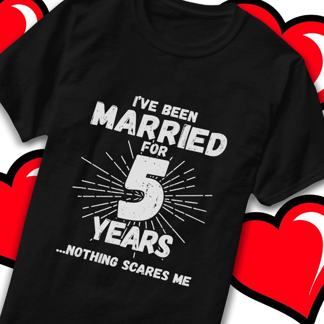 Camiseta Casado 5 años de gracioso 5º aniversario Boda (Subido por el creador)