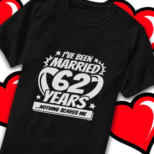 Camiseta Casado 62 años de curioso 62 aniversario Boda