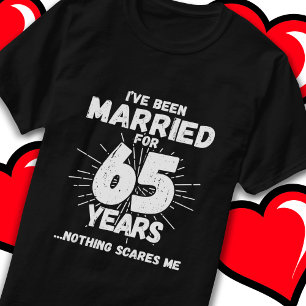 Camiseta Casado 65 años Gracioso 65º aniversario Boda
