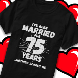 Camiseta Casado 75 años Gracioso 75° aniversario Boda