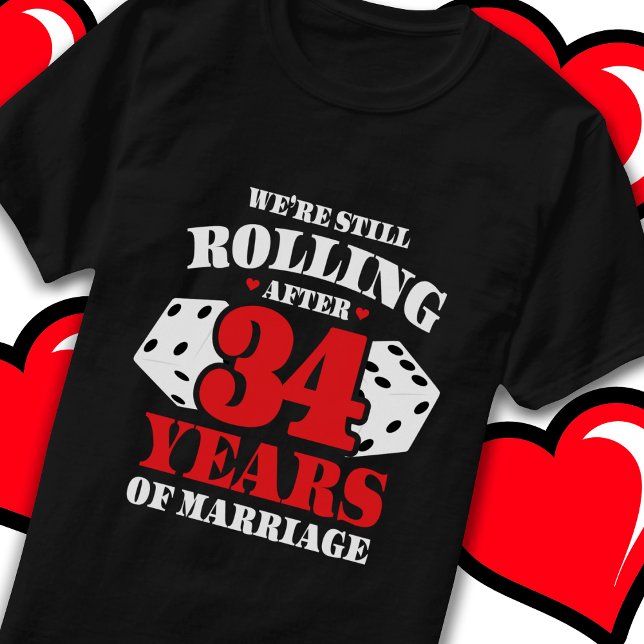 Camiseta Casado con 34 años de gracia con 34 años (Subido por el creador)