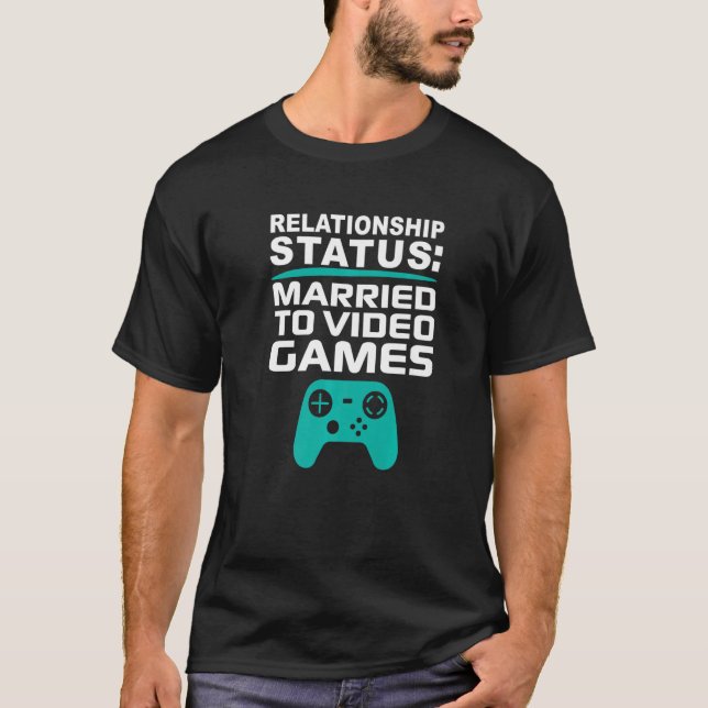 Camiseta Casado con un jugador de relaciones de videojuegos (Anverso)