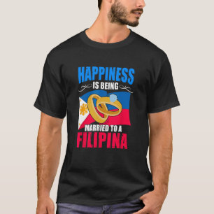 Camiseta Casado Con Una Pi Filipina Con Bandera Filipina
