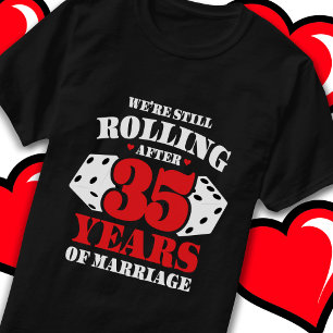 Camiseta Casado de 35 años de divertidos 35 años
