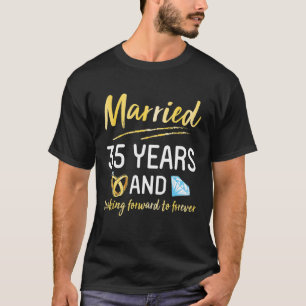 Camiseta Casado De 35 Años Y Esperando Con Interés Para Sie