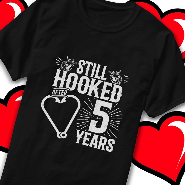 Camiseta Casado de 5 años de pesca Graciosa 5º aniversario (Subido por el creador)