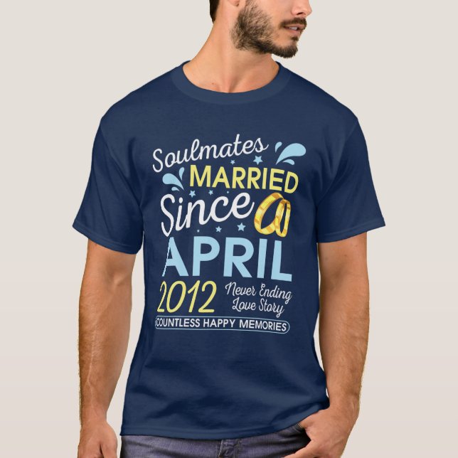 Camiseta Casado Desde Abril De 2012 Que Nunca Termina Con 1 (Anverso)