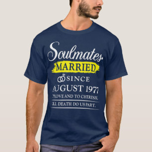 Camiseta Casado desde agosto de 1977, 45º aniversario Boda