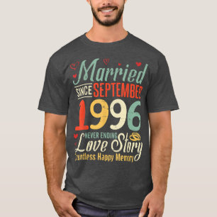 Camiseta Casado Desde Septiembre De 1996 Nunca Terminar Con