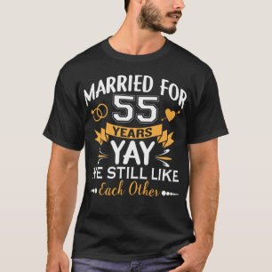 Camiseta Casado durante 55 años 55 aniversario Boda